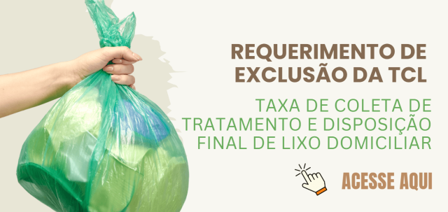 Remoção da taxa de coleta de lixo